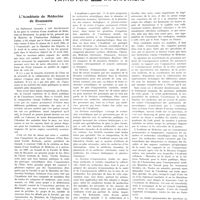1407 - Page 1405 - Chroniques, variétés et informations. L'Académie de médecine de Roumanie