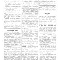 1425 - Page 1423 - Chroniques, variétés et informations. Livres nouveaux. La thérapeutique cholagogue, par M. Etienne Chabrol... (J.-B. Baillière et fils, éditeurs), Paris, 1934... [L. Rivet] / Las vitaminas. Su documentation cientifica y application pratica (Les vitamines. Documentation scientifique et applications pratiques, par M. Jorge G. Dennler, avec préface de M. Sara Justo... (Tafferas grafico gadola), Buenos-Aires [G. Mouriquand] / Université de Paris. Loi relative à l'exercice de la médecine / Clinique de la tuberculose / Histologie / Nouvelles. Société française de gynécologie / Promulgation de la convention internationale sur la protection mutuelle contre la fièvre dengue signée à Athènes le 25 juillet 1934