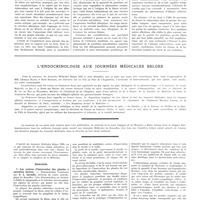 1479 - Page 1479 - Travaux originaux. Pourquoi l'infection tuberculeuse est-elle allergisante et n'est-elle pas vaccinantes ? Par R. Pons... / L'endocrinologie aux journées médicales belges / Généralités