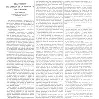 1489 - Page 1489 - Travaux originaux. Traitement du cancer de la prostate par le radium. Par E. Chauvin...