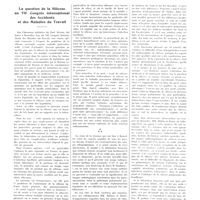 1501 - Page 1501 - Chroniques, variétés et informations. La question de la silicose au VIIe Congrès international des accidents et des maladies du travail