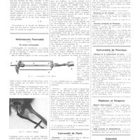 1533 - Page 1535 - Chroniques, variétés et informations. L'Exposition annuelle des arts et industries appliqués à la médecine (Paris, 7-12 octobre 1935) / Instruments nouveaux. Un nouvel urétrographe / Université de Paris. Examen / Examens de fin d'année / Travaux pratiques de physique / Universités de province. Clinique de la tuberculose de Lyon / Hôpitaux et hospices. Hôpital Saint-Jacques / Asile agricole de Chezal-Benoit / Concours. Dispensaire antituberculeux d'Issoudun. La Châtre, Argenton, Le Blanc