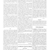 1572 - Page 1574 - Chroniques, variétés et informations. La philosophie de Claude Bernard / La médecine à travers le monde. Angleterre / Roumanie / Livres nouveaux. Les migraines. Etude pathogénique, clinique et thérapeutique, par Pasteur Vallery-Radot... et Jean Hamburger... (Masson et compagnie)...