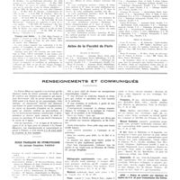 1598 - Page 1600 - Chroniques, variétés et informations. Nouvelles. Musée d'hygiène / Voyage au Indes / Corps de santé de la marine / Actes de la faculté de Paris. Examens de doctorat / Thèses de doctorat / Renseignements et communiqués