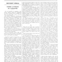1605 - Page 1607 - Travaux originaux. Indications et technique de la ponction évacuatrice au cours des pleurésies séro-fibrineuses du pneumothorax thérapeutique. Par MM. D. Michetti et A. Roulet / Mouvement médical. Formes atypiques de l'acrodynie