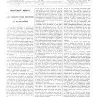 1670 - Page 1674 - Travaux originaux. Lipodystrophie progressive (Syndrome de Barraquer-Simons). Par L. Barraquer-Ferré... Bibliographie / Mouvement médical. Les thérapeutiques modernes de la myasthénie