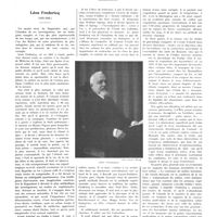 1677 - Page 1681 - Nécrologie. Léon Fredericq (1851-1935)