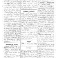 1683 - Page 1687 - Chroniques, variétés et informations. Université de Paris. Physique médicale et Institut du radium / Université de province. Faculté mixte de médecine et de pharmacie de Lille / Hôpitaux et hospices. Necker / Pitié / Concours. Clinicat / Nouvelles. L'association générale des médecins de France / 25e anniversaire de la fondation de l'école française de stomatologie / Collège libre des sciences sociales / Corps de santé militaire