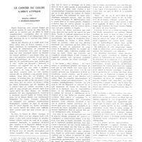 1685 - Page 1689 - Travaux originaux. Le cancer du colon à début atypique. Par MM. Maurice Chiray et Georges-Rosanoff