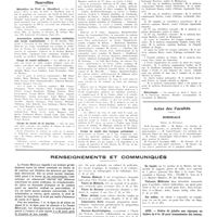 1700 - Page 1704 - Chroniques, variétés et informations. Nouvelles. Médaillon du prof. A. Chauffard / Association amicale des anciens médecins des corps combattants / Corps de santé militaire / Corps de santé de la marine / Corps de santé des troupes coloniales / Nécrologie / Actes des Facultés. Bordeaux / Renseignements et communiqués