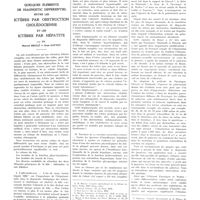 1701 - Page 1705 - Travaux originaux. Quelques éléments de diagnostic différentiel entre les ictères par obstruction cholédocienne et les ictères par hépatite. Par MM. Marcel Brulé et Jean Cottet