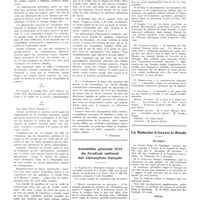 1712 - Page 1718 - Chroniques, variétés et informations. Quelques gloses sur la radiesthésie / Assemblée générale 1935 du syndicat national des chirurgiens français / Lé médecine à travers le monde. Belgique / Brésil