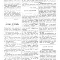 1734 - Page 1740 - Chroniques, variétés et informations. Impressions d'un voyage d'études aux États-Unis d'Amérique / Concours de l'internat de l'Asie de Clermont / Intérêts professionnels / Appareils nouveaux. La table optique de A. Walter