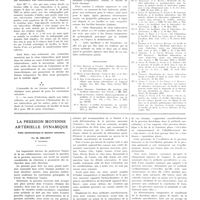 1741 - Page 1747 - Travaux originaux. Élimination du virus tuberculeux par l'urine au cours d'infections aiguës non tuberculeuses. Par MM. L. Nègres... et Jean Troisier... / Bibliographie / La pression moyenne artérielle dynamique. Index oscillométrique et système vasculaire. Par M. Orloff...