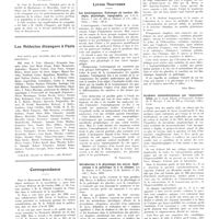 1759 - Page 1765 - Chroniques, variétés et informations. La médecine à travers monde. Portugal / Venezuela / Les médecins étrangers à Paris / Correspondance [G. Marinesco] / Livres nouveaux. Les astéréognosies. Pathologie du toucher. Clinique, physiologie, topographie, par J.-L.-L. Delay... (Masson et compagnie, édit.). Paris... [H. Schaeffer] / Introduction à la physiologie des sucres. Applications à la pathologie et à la clinique, par H. Bierry et F. Rathery (J.-B. Baillière et fils, édit.), Paris, 1935 [Léon Binet] / Accidents chimiothérapiques par hypersensibilité, par J. Gaté, Thiers et Cuilleret. Préface de P. Ravaut... (Camugli, édit.), Lyon