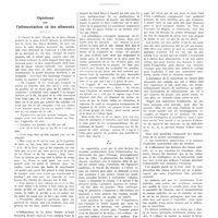 1898 - Page 1907 - Chroniques, variétés et informations. Opinions sur l'alimentation et les aliments