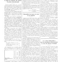 1920 - Page 1929 - Notes de médecine pratique publiées par les soins de A. Ravina / À propos du traitement des porteurs de germes rhino-pharyngés / L'épicondylite des joueurs de tennis et son traitement / «Le rythme hebdomadaire» dans les prescriptions médicamenteuses au cours des affections chroniques