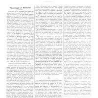 1922 - Page 1931 - Chroniques, variétés et informations. Physiologie et médecine