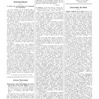 1925 - Page 1934 - Chroniques, variétés et informations. La médecine à travers le monde. Russie / Correspondance. À propos des vomissements par aérophagie des nourrissons [L. Lereboullet, M. Lelong et R. Aimé] / Livres nouveaux. Thérapeutique hydro-climatologique des maladies du foie et des voies biliaires, par les professeurs Paul Carnot et Maurice Villaret et M. René Cachera... (Bibliothèque de thérapeutique hydro-climatologique) (Masson et compagnie, éditeurs), Paris, 1935... [L. Rivet] / La démence, par Ramond Mallet... (Collection Armand Colin, n° 186)... [Robert Van Der Elst] / Université de Paris. Clinique médicale de la Pitié
