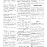 1942 - Page 1951 - Chroniques, variétés et informations. La médecine à travers le monde. Hollande / Russie / Yougoslavie / Livres nouveaux. La diphtérie maligne, par R. Poinso... (Collection médecine et chirurgie pratiques) (Masson et compagnie, éditeurs). Paris, 1935... [G. Schreiber] / Manuel de micrologie, par le prof. V. Puntoni... Préface du prof. Sanarelli... (Socrate Bucciareli, édit.), Rome [G. Poix] / Université de Paris. Faculté de médecine / Clinique médicale propédeutique de Broussais / Hydrologie et climatologie thérapeutiques / Université de province. Faculté de médecine de Nancy / Hôpitaux et hospices. Asiles publics d'aliénés / Concours. Electro-radiologistes des hôpitaux / Hôpitaux de Grenoble / Médecin-directeur du sanatorium départemental à Colmar / Médecin sanitaire maritime
