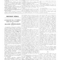 1994 - Page 2005 - Travaux originaux. Bouillies fermentées de farine complète. Par Léon-Meunier / Mouvement médical. L'utilisation de la vitamine c comme agent de traitement des maladies hémorragiques