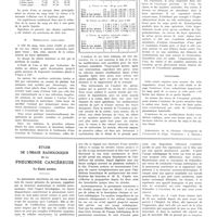 2094 - Page 2105 - Travaux originaux. Quelques modifications humorales et tissulaires post-opératoires. Par J. Conrad... / Étude de l'image radiologique de la pneumonie cancéreuse. Par Émile Sanda