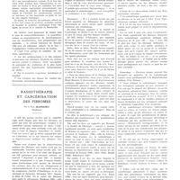 2106 - Page 2117 - Travaux originaux. Les neuroectodermomes. Neurogliomatose de recklinghausen périphérique et centrale sclérose tubéreuse de Bourneville avec adénomes sébacés de la face angiomatose cérébrorétienne de Lindau. Par MM. Henri Roger et Joseph Alliez... / Radiothérapie et cancérisation des fibromes. Par le prof. Jeanneney...