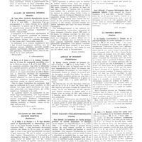 0071 - Page 36 - Bulletin de l’Académie royale de médecine de belgique (Bruxelles). J. La Barre. Le rôle des hormones duodénales (sécrétines) dans le métabolisme glucidique / Anales de medicina interna (Madrid). W. Lopo Albo. Cachexie hypophysaire ou maladie de Simmonds / R. Reso, A. F. Cruz et J. A. Collazo. Extirpation de la zone du corpuscule carotidien / Bulletin of the Johns Hopkins Hospital (Baltimore). R. G. Hills, J. C. Sharpe et L. N. Gay. Diabète sucré et hyperthyroïdie (1 observation) / Annals of Surgery (Philadelphie). A. Young. Cancer primitif du poumon / Norsk magasin for loegevidenskapen (Upsala). Otto Jervell. La formation de l’acide lactique pendant le travail dynamique et statique / Axel Kristoff. L’examen histologique dans la grossesse tubaire / La Riforma Medica (Naples). S. de Candia. Contribution à l’étude de la physiopathologie du cortex surrénal / G. Izar et P. Moretti. Action des ondes courtes sur l’évolution de la brucellose humaine