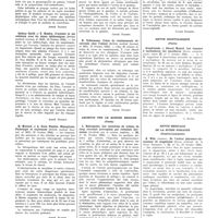 0125 - Page 63 - British medical Journal (Londres). A. Gray. L’infection fongique du pied. Sa prophylaxie et son traitement / Sydney Smith et E. Hendry. L’arsenic et ses relations avec les tissus épidermiques / H. Morloch et A. Scott Pinchin. Hémoptysie. Pathologie et traitement / C. Bamford. Remarques sur la malariathérapie / K. Tallermann. Crises de vomissements récurrents chez l’enfant / Archivio per le scienze mediche (Turin). L. Beltrametti. Les variations du volume du sang circulant provoquées par certaines hormones / Revue odontologique (Paris). Grandclaude et Gérard Maurel. Les tumeurs à myéloplaxes des maxillaires / Revue médicale de la Suisse Romande (Genève-Lausanne). B. Wiki... De l’action pharmaco-dynamique du magnésium
