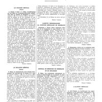 0193 - Page 97 - Le progrès médical (Paris). L. Cornil, J. Paoli et J. Alliez. Considérations sur les effets de la parathyroïdectomie unilatérale dans la maladie de Parkinson / Le bulletin médical (Paris). P. Baize. La stéatonécrose sous-cutanée traumatique des nouveau-nés (A propos de 2 cas) / Gazette hebdomadaire des sciences médicales de bordeaux. Jeanneney et Vieroz. Notre expérience clinique de la transfusion de sang citraté et conservé à la gladière / Journal de médecine de bordeaux et du sud-ouest. H. Blanc. Les traitements chirurgicaux actuels de l’hypertrophie de la prostate. La prostatectomie va-t-elle disparaîre ? / A. Dangoumau. Action sur le rachitisme expérimental des pâtes de froment irradiées / L’Algérie médicale (Alger). A. Lévi-Valensi. La bacilloscopie des expectorations et les tuberculeux pulmonaires à bacilloscopie négative