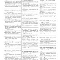 0141 - Page 71 - Avril 1936. [10] Annales de l'Institut Pasteur..., Paris... / [11] Annales de médecine..., Paris... / [12] Archives des maladies de l'appareil digestif et des maladies de la nutrition..., Paris... / [13] Archives des maladies du coeur, des vaisseaux et du sang..., Paris... / [14] Archives de médecine générale et coloniale..., Paris... / [15] Archives médico-chirurgicales de l'appareil respiratoire..., Paris... / [16] Archives roumaines de pathologie expérimentale et de microbiologie..., Paris... / [17] Journal de chirurgie..., Paris... / [18] Journal médical français..., Paris... / [19] Revue de chirurgie..., Paris... / [20] Revue de médecine..., Paris... / [21] La Revue médicale française..., Paris...