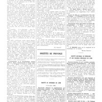 0052 - Page 48 - Sociétés de Paris / Société de pathologie comparée. 8 décembre 1936 / Sociétés de province / Société de chirurgie de Lyon. 3 décembre 1936 / Société nationale de médecine et des sciences médicales de Lyon. 2 décembre 1936