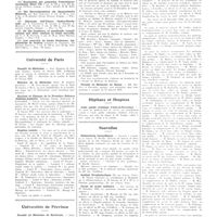 0059 - Page 55 - Chroniques, variétés et informations. Livres reçus / Université de Paris. Faculté de médecine / Histoire de la médecine / Hygiène et clinique de la première enfance (Enfants-Assistés) / Hygiène sociale / Universités de province. Faculté de médecine de Bordeaux / Faculté de médecine de Nancy / Hôpitaux et hospices. Asile public d'aliénés d'Aix-en-Provence / Nouvelles. Distinctions honorifiques / Institut prophylactique / Corps de santé militaire