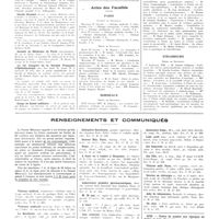 0156 - Page 152 - Chroniques, variétés et informations. Nouvelles. Institut de Paléontologie humaine / Cercle Grasset / Société de médecine de Paris / Le 50e congrès de la société française d'ophtalmologie / Corps de santé militaire / Nécrologie / Actes des facultés. Paris / Bordeaux / Lille / Strasbourg / Renseignements et communiqués