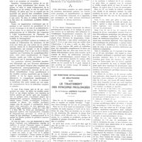 0161 - Page 157 - Travaux originaux. Fièvres ovariennes. Par Maurice Hamburger... / Les injections intra-cardiaques de génatropine dans le traitement des syncopes prolongées. Par le Professeur Americo Valerio...