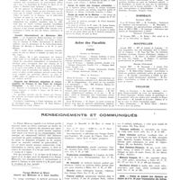 0252 - Page 248 - Chroniques, variétés et informations. Nouvelles. Union internationale contre la tuberculose / Comité international de médecine militaire / Congrès des médecins aliénistes et neurologistes de France et des pays de langue française / Corps de santé des troupes coloniales / Corps de santé de la marine / Actes des facultés. Paris / Bordeaux / Montpellier / Toulouse / Renseignements et communiqués