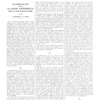 0253 - Page 249 - Travaux originaux. De l'immunisation contre le cancer expérimental par la voie intracutanée. Par MM. A. Besredka et L. Gross
