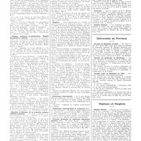 0274 - Page 270 - Chroniques, variétés et informations. Université de Paris. Clinique des maladies cutanées et syphilitiques. Hôp. Saint-Louis / Clinique médicale propédeutique, hôpital Broussais-La Charité / Hygiène et clinique de la première enfance (Enfants-Assistés) / Hygiène / Pathologie chirurgicale / Pathologie expérimentale et comparée / Travaux pratiques de médecine opératoire spéciale / Sorbonne / Institut Pasteur / Universités de province. Faculté de médecine d'Alger / Faculté de médecine de Bordeaux / Faculté libre de médecine de Lille / Hôpitaux et hospices. Hôpital Necker