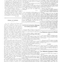 0290 - Page 286 - Chroniques, variétés et informations. Les suites du paludisme de guerre / Chiens et trottoirs / Activité de la section médicale du comité France-Italie / Questions fiscales [René Pinchon] / La médecine à travers le monde. Grèce / Pologne / Les médecins étrangers à Paris