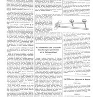 0311 - Page 307 - Chroniques, variétés et informations. Le bilan de la médecine pendant la campagne d'Abyssinie [Martiny] / La disparition des crapauds dans la région parisienne et la thérapeutique / Appareils nouveaux. Notice sur un davier à branches parallèles / Les médecines à travers le monde. États-Unis / Hongrie
