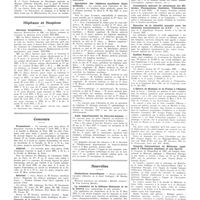 0315 - Page 311 - Chroniques, variétés et informations. Université de Paris. Travaux pratiques de médecine opératoire spéciale / Muséum national d'histoire naturelle / Hôpitaux et hospices. Services hospitaliers / Concours. Prosectorat / Adjuvat / Internat / Médecin de l'assistance médicale à domicile / Spécialiste des hôpitaux maritimes (ligne médicale) / Asile départemental de Dury-les-Amiens / Nouvelles. Distinctions honorifiques / Le ministère de la défense nationale et de la guerre / Commission spéciale de classement des médecins, pharmaciens, dentistes, vétérinaires / Exercice de la clientèle payante pour les médecins fonctionnaires en A.O.F / Institut Pasteur / L'oeuvre de musique et de poésie à l'hôpital / Congrès international de médecine appliquée à l'éducation physique et aux sports