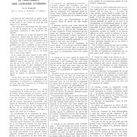 0376 - Page 372 - Travaux originaux. Le rôle du radium et de la chirurgie dans le traitement des cancers utérins. Par E. Wallon...