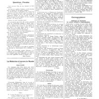 0408 - Page 404 - Chroniques, variétés et informations. A propos de la pachydermie plicaturée avec pachypériostose des extrémités / Questions fiscales [René Pinchon] / La médecine à travers le monde. Angleterre / Chili / États-Unis / Grèce / Yougoslave / Correspondance. Amblyopie par floculation des milieux oculaires et hypersensibilité [P. de Font-Réaux]