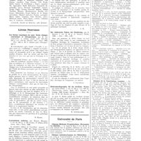 0409 - Page 405 - Chroniques, variétés et informations. Les médecines étrangers à Paris / Livres nouveaux. Les lésions organiques du coeur. Etude clinique, anatomique et thérapeutique, par R. Lutembacher... (Masson, éditeur), Paris, 1936... [G. Roussy] / L'accoucheur moderne, par Marcel Metzger... (Félix Alcan, édit), Paris, 1936 [Henri Vignes] / Les colites amibiennes. - Les colites à lamblias. - Les colites à trichocéphales, par M. Pierre Martin... (Librairie Maloine)... / Der elektrische faktor der ernährung, par R. Keller... (S. Karger), Berlin, 1936... [I. Gautrelet] / Elektrokardiographie für die ärtziliche praxis, par Erich Boden..., Dresden et Leipzig, 1936 (Teodor Steinkopff)... [R. Lutembacher] / Université de Paris. Clinique médicale propédeutique (Broussais-La Charité) / Clinique ophtalmologique de l'Hôtel-Dieu / Clinique de la tuberculose Laennec