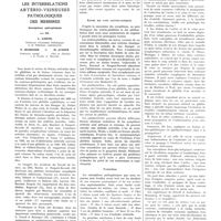 0413 - Page 409 - Travaux originaux. Les interrelations artério-veineuses pathologiques des membres. Conceptions pathogéniques. Par MM. L. Cornil..., P. Mosinger... et M. Audier...