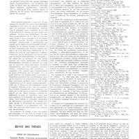 0516 - Page 512 - Travaux originaux. Le rôle des corrélations cortico-diencéphaliques et diencéphalo-hypophysaires dans la régulation de la veille et du sommeil. Par Albert Salmon... / Bibliographie / Revue des thèses. Thèse de Strasbourg. Raymond Weiller. L'élévation prémenstruelle de la température chez les tuberculeuses pulmonaires (Les Editions Universitaires de Strasbourg), Strasbourg 1936 [A. Ravina]