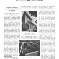 0545 - Page 541 - Chroniques, variétés et informations. L'institut de médecine et de pharmacie coloniales de Marseille