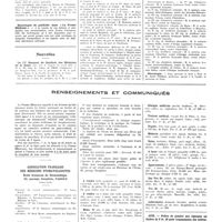 0548 - Page 544 - Chroniques, variétés et informations. Concours. Hôpital hospice de Saint-Denis / Nouvelles. Le 17e banquet du syndicat des médecins de la Seine / Corps de santé de la marine / Corps de santé des troupes coloniales / Nécrologie / Renseignements et communiqués