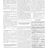 0570 - Page 566 - Chroniques, variétés et informations. Livres nouveaux. La morphinomanie. Etude clinique et thérapeutique, par César Juarros... (J. Ma' Yagües), Madrid, 1936 [René Hazard] / Clima e sindromi dei paesi caldi (Climats et syndromes des pays chauds), par Nicola Parise... (G. Barca), Naples, 1936 [Ch. Joyeux] / Il carcinoma della prostata, par Ruggero Ascoli... (Licinio Cappelli), Bologne, 1936 [P. Grisel] / La jurisprudence du tribunal fédéral des assurances en matière de névrose des assurés, par Jean Graven (Editions Hans Huber), Berne... / Le titre de docteur-dentiste et les médecins parisiens / Livres reçus