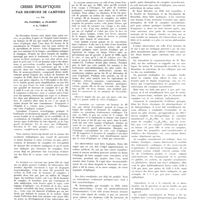 0589 - Page 585 - Travaux originaux. Crises épileptiques par bromure de camphre. Par MM. Ph. Pagniez, A. Plichet et A. Varay